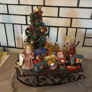 Festive Christmas Sleigh Decoration